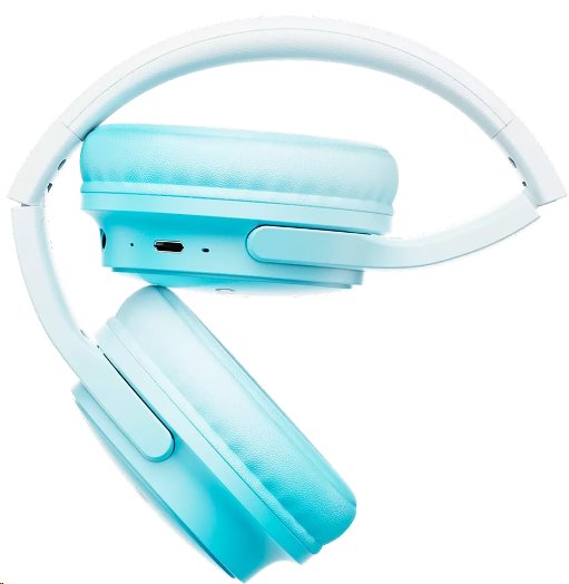 CANYON bezdrátová sluchátka OnRiff 4, BT 5.3, USB-C, baterie 500 mAh, mic., 40mm měniče, modré