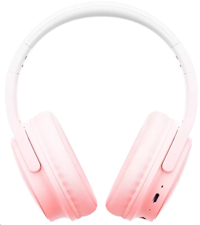 CANYON bezdrátová sluchátka OnRiff 4, BT 5.3, USB-C, baterie 500 mAh, mic., 40mm měniče, růžové