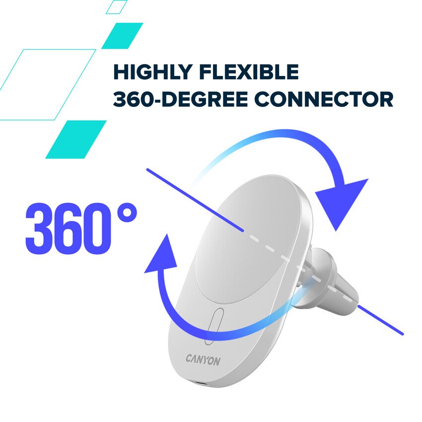 CANYON car charger OnGrip 105 15W Qi2 Wireless Black