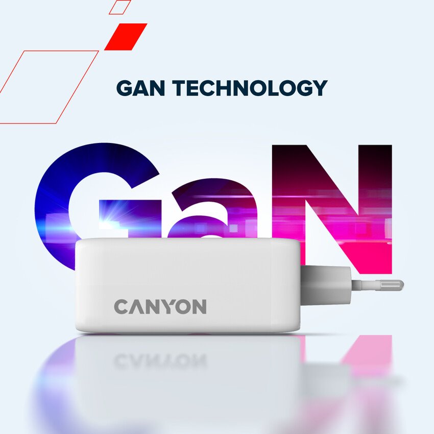 CANYON charger CU100ACC GaN 100W 3xPD 1xQC EU White