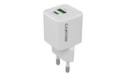 CANYON charger CU20AC GaN 20W 1xPD 1xQC EU White