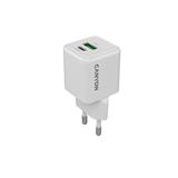 CANYON charger CU20AC GaN 20W 1xPD 1xQC EU White