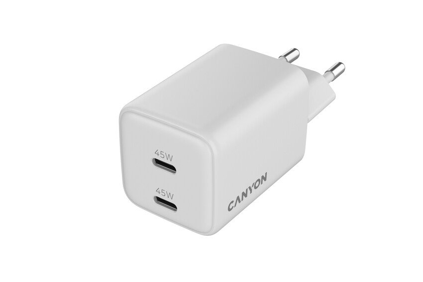 CANYON charger CU45AC GaN 45W 2xPD EU White