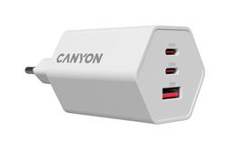 CANYON charger HEXAGON 65 GaN 65W 2xPD 1xQC EU White