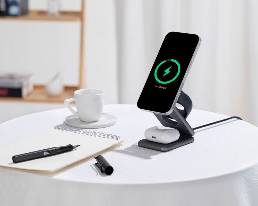 Canyon Foldable wireless charger OnCharge 309 15W 3in1 Meta
