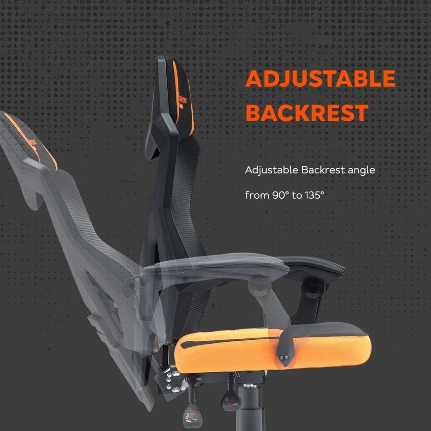 CANYON gaming chair Wave MCH02 Mesh Black Orange