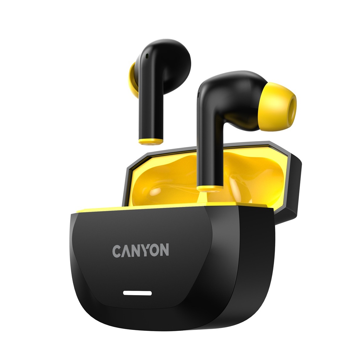 CANYON headset HEXAGON 7 TWS ANC+ENC Wireless Charge Black Yellow