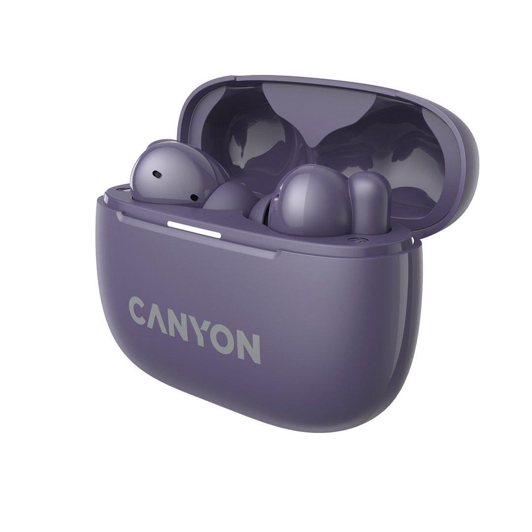 CANYON headset OnGo TWS-10 ANC+ENC, Fialová