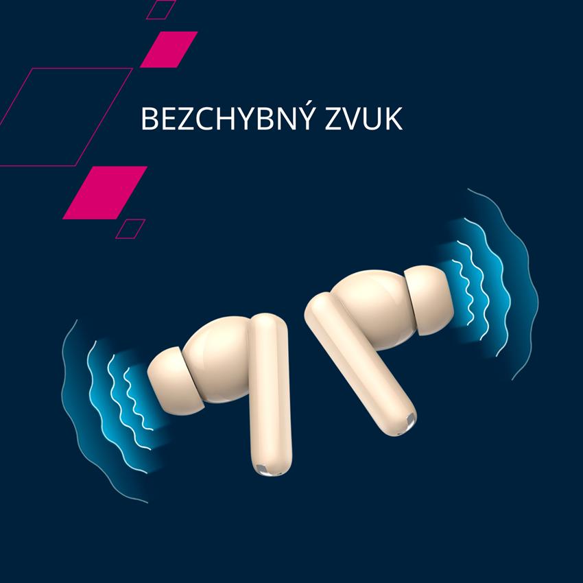 CANYON headset OnGo TWS-10 ANC+ENC, Šedá