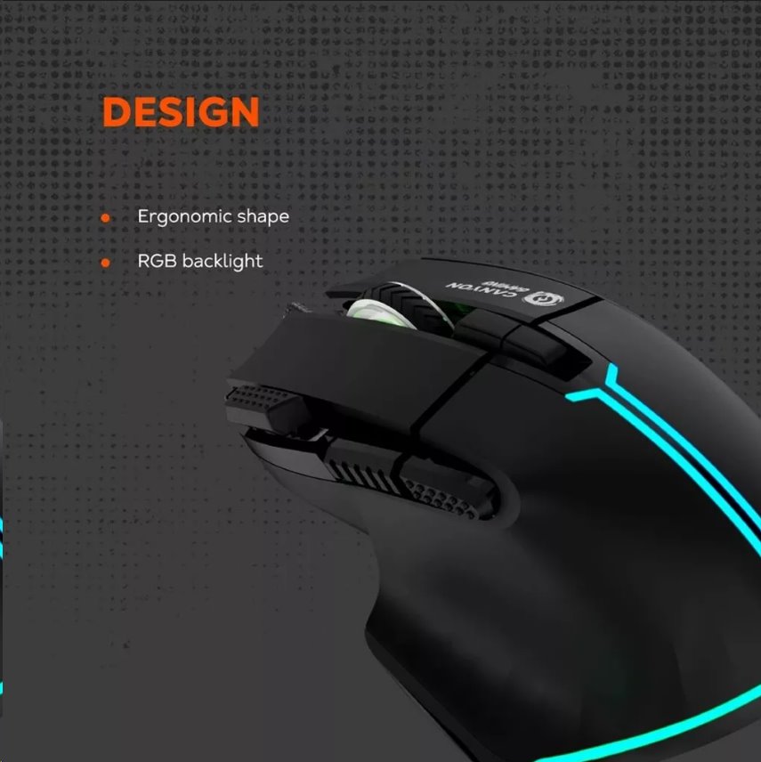 CANYON Herní drátová myš Fortnax GM-636, optická, RGB, až 20 000 DPI, 9tl. programovatelných, černá