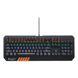 CANYON Herní klávesnice HAZARD GK-6 US layout, drátová, mechanická se svetelnými efekty, 104 kláves, 10 typu podsvícení