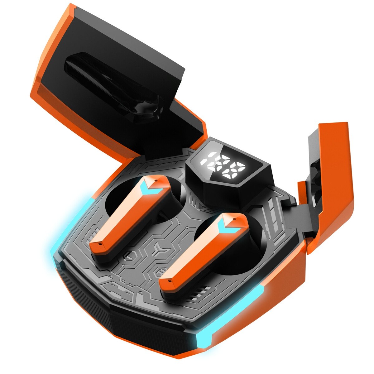 CANYON herní TWS Doublebee GTWS-2, BT sluchátka s mikrofonem, oranžová