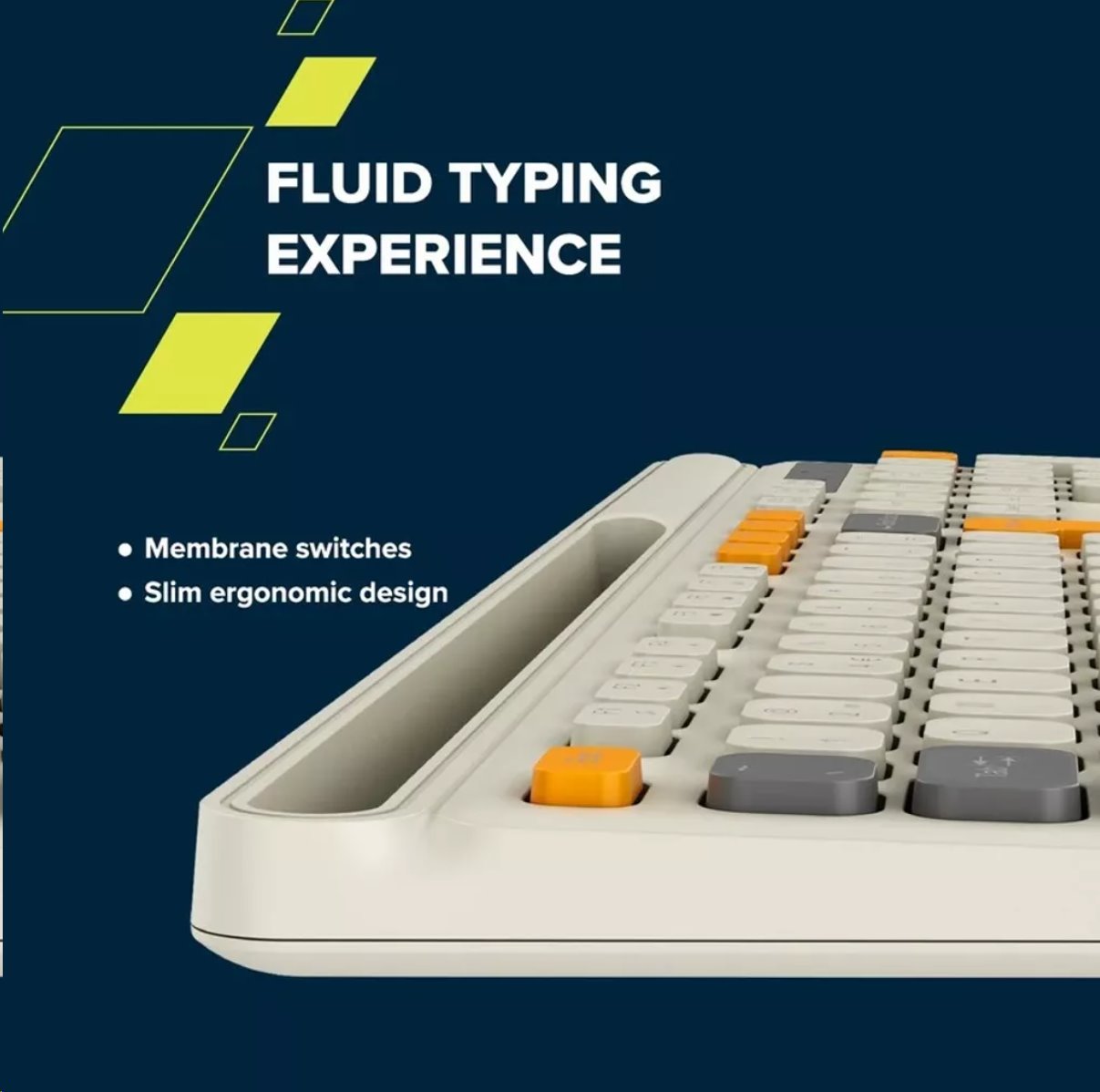 CANYON HKB-W03 bezdrátová CS klávesnice 2,4 Ghz, 105 kláves, 10 mil. stisků, šedá