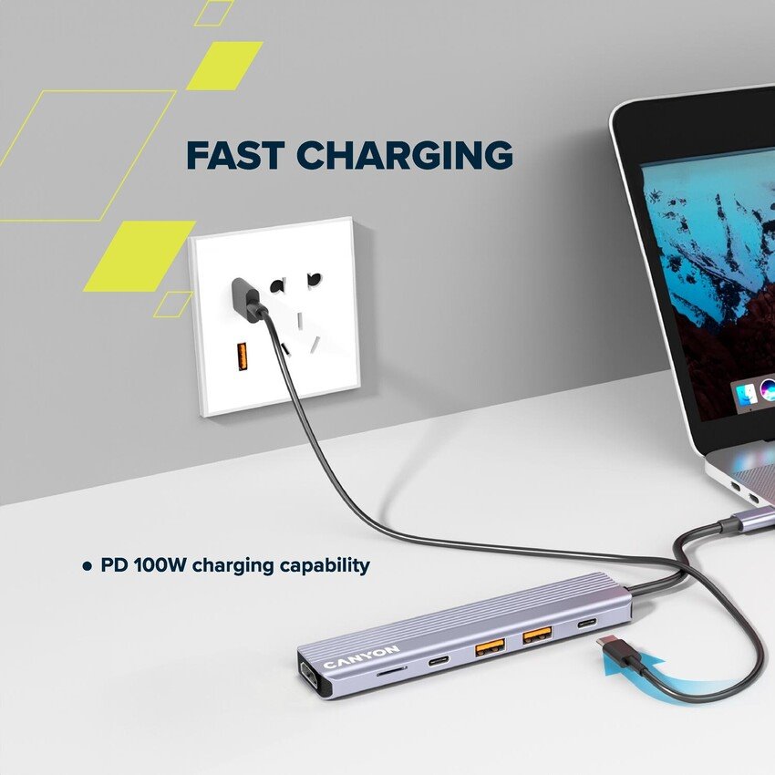 CANYON hub DS-17 6in1 4k USB-C Grey