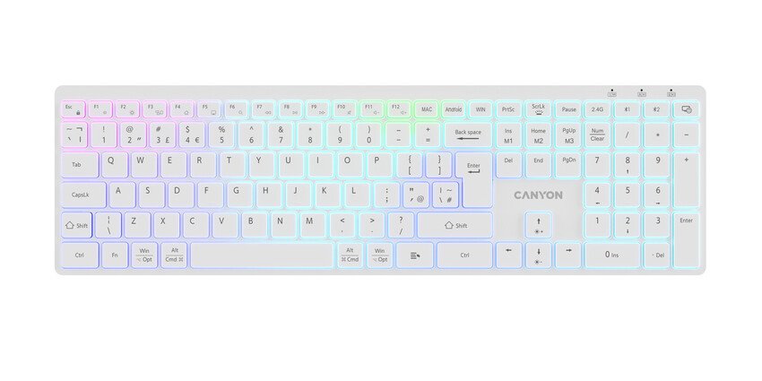 CANYON klasická USB klávesnice, omývatelná, černá