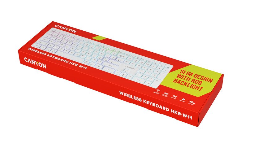 CANYON klasická USB klávesnice, omývatelná, černá