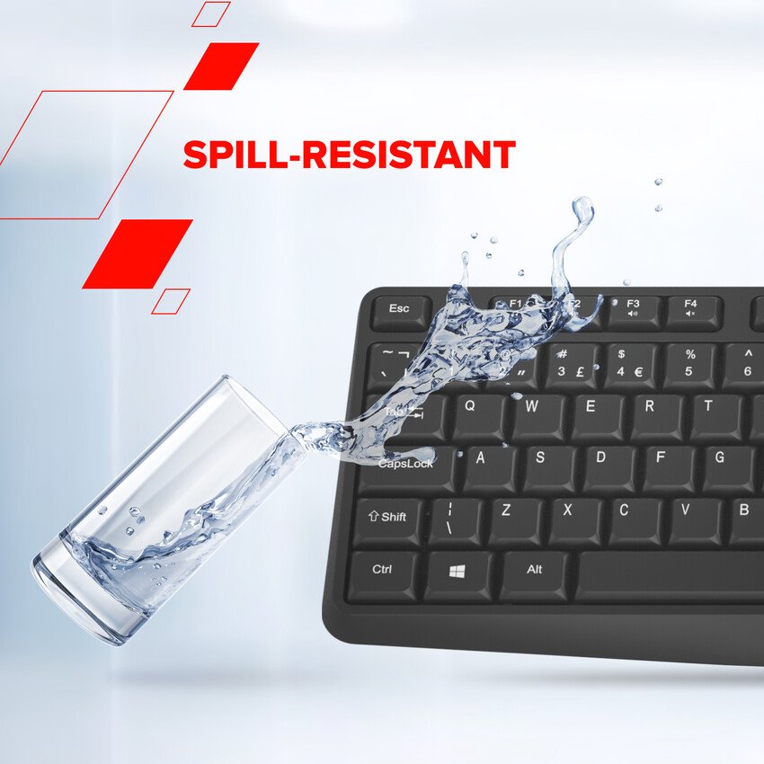 CANYON keyboard KB-W01 EN/CS Wireless Black