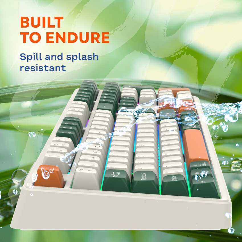 CANYON keyboard Shadder GKW-11 Mech RGB Wireless CS layout, White/Biege