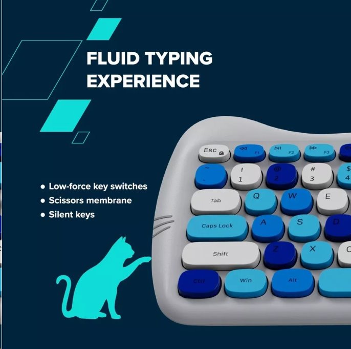 CANYON Kitty edice HSET-W6, bezdrátový SET EN klávesnice + optická myš + ochranné pouzdro + podložka, růžová