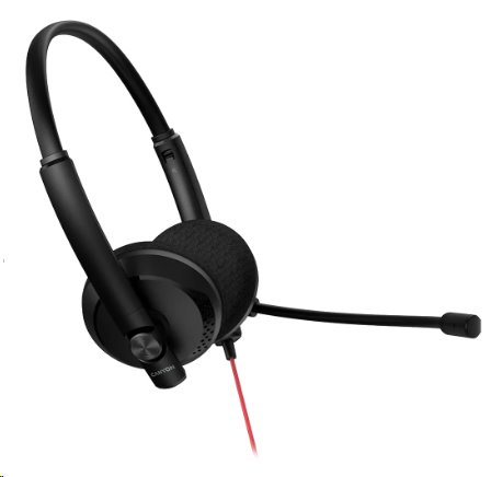 CANYON konferenční headset HS-07, tenký, kompaktní, USB zvuková karta s ovladačem pro hovory, 3.5mm jack, černý