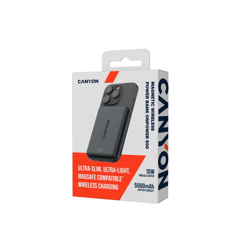 CANYON magnetic power bank OnPower 500,Grey