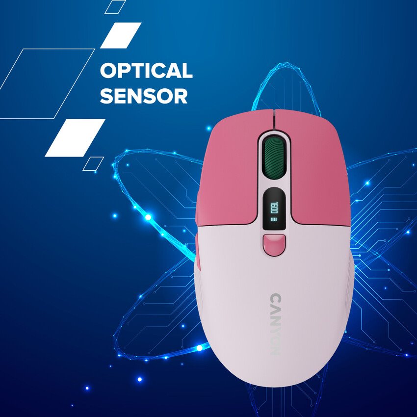 CANYON mouse MW-26 LCD Silent Dual Mode Wireless Yellow