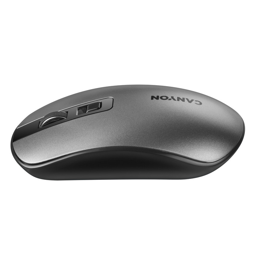 CANYON myš MW-18DG, optická, tichá, s bezdrátovým nabíjením 300mAh, 4.tl., až 1600 DPI, perleťově šedá