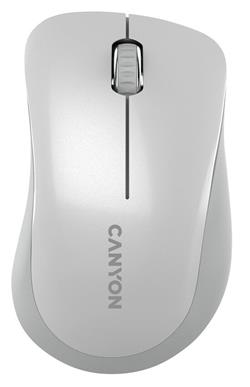 CANYON myš optická bezdrátová MW-11PW, 1200 dpi, 3 tl, USB reciever, bílá perlet