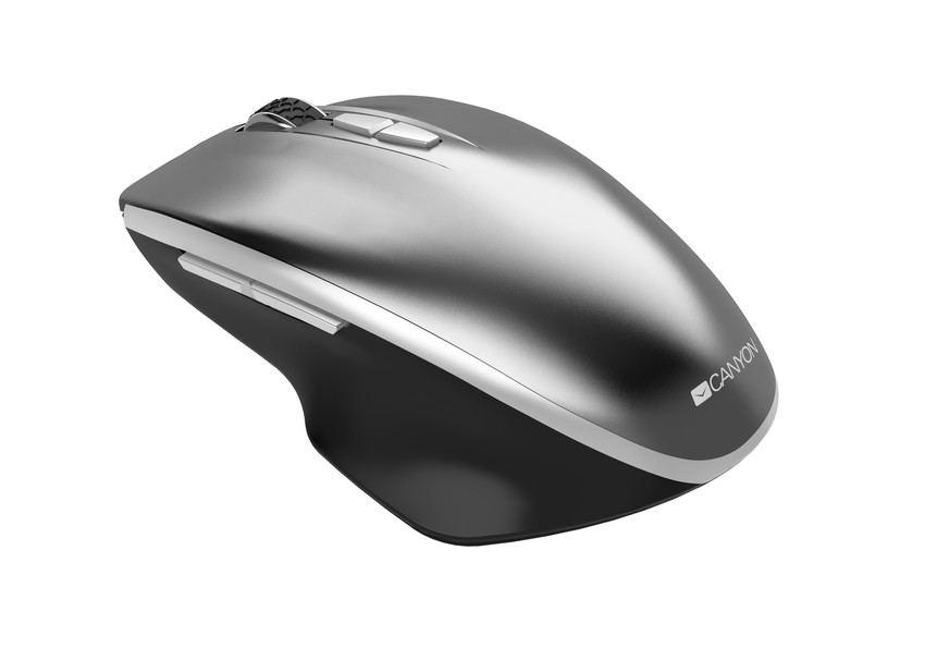 CANYON myš optická bezdrátová MW-21DG, nastavitelné rozlišení 800/1200/1600 dpi, 7 tl, USB reciever, tmave šedá
