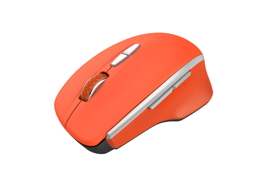 CANYON myš optická bezdrátová MW-21R, nastavitelné rozlišení 800/1200/1600 dpi, 7 tl, USB reciever, červená