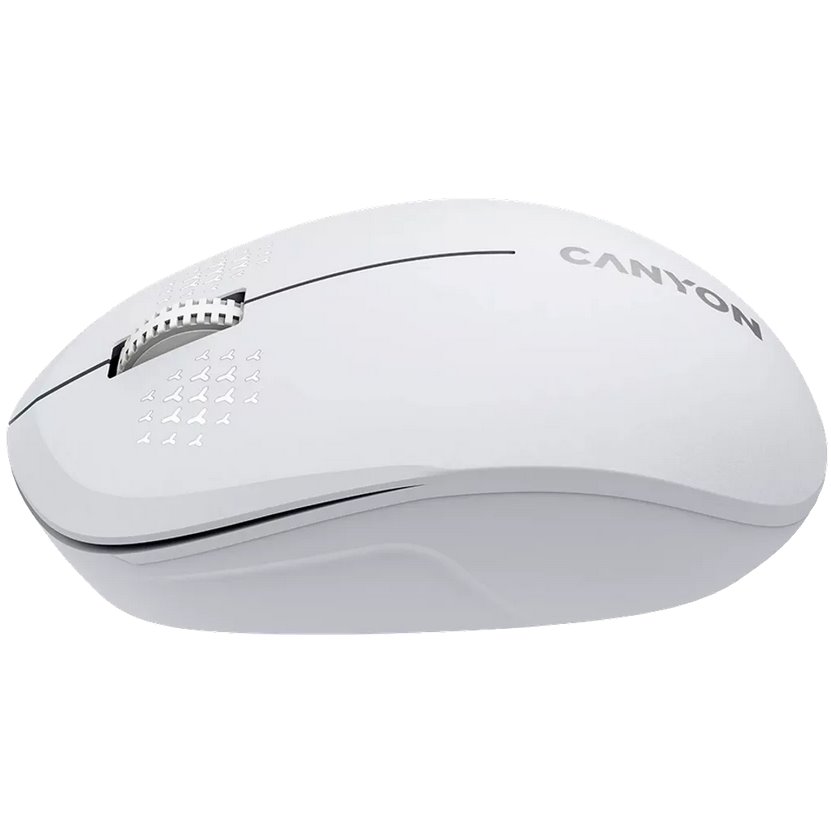 CANYON myš optická bezdrátová MW-4, 1200 dpi,3 tl., Bluetooth, AA baterie, bílá