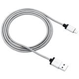 CANYON nabíjecí kabel Lightning MFI-3, opletený, Apple certifikát, délka 1m, tmavě šedý