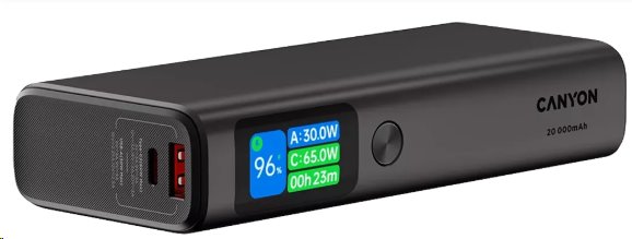 CANYON Power Bank PB-230, 20000mAh PD130W TFT display