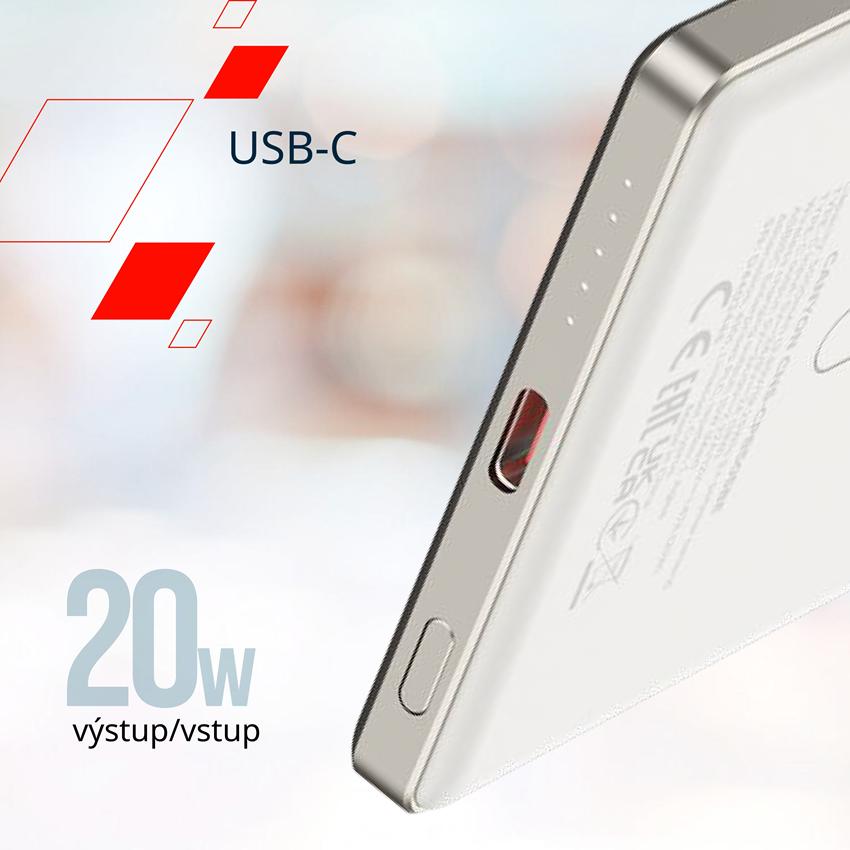 CANYON Power bank PB-505 slim Magsafe 5000 mAh PD20W, Beige