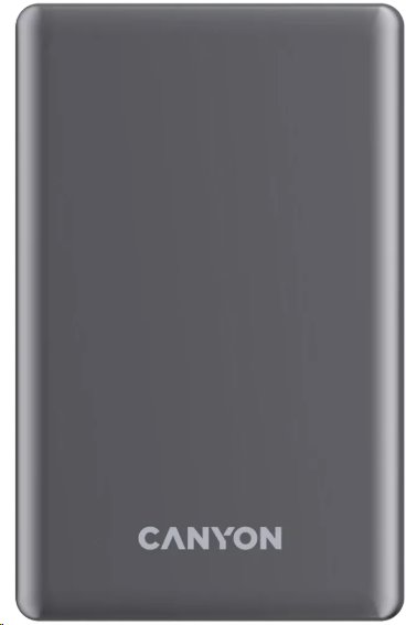 CANYON Power Bank PB-510, 10000 mAh, Magsafe wireless, 20W, Dark grey