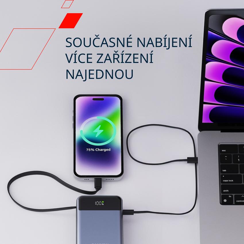 CANYON Power Bank PB-600, 20000mAh PD65W, dark grey