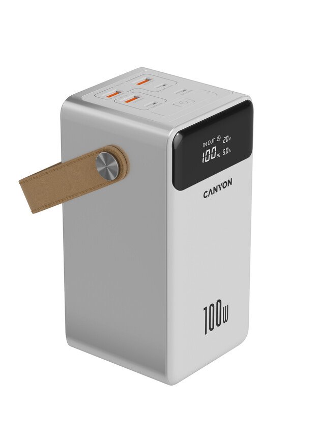 CANYON Power Bank PB-610, 60000 mAh PD 100W, white