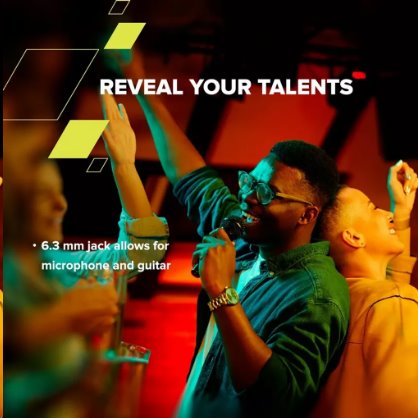 CANYON přenosný párty reproduktor OnFun 5, 40W, RGB, BT5, USB-A, microSD, AUX, 6,3mm jack, režim TWS, černý