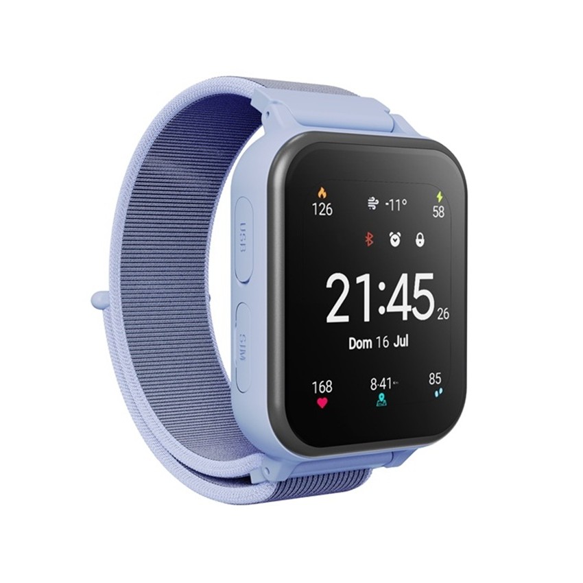 CANYON smart hodinky Alfie KW-37 BLUE, 1,69" IPS, IP66, Nano-SIM, obousměrné volání, 16 her, 512MB, MP3 Study&Game