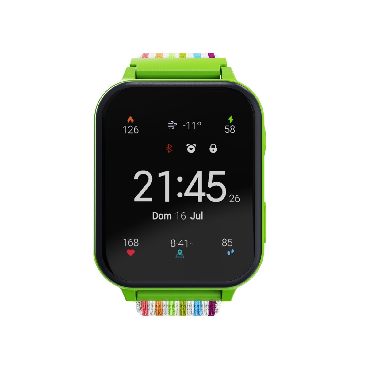 CANYON smart hodinky Alfie KW-37 GREEN, 1,69" IPS, IP66, Nano-SIM, obousměrné volání, 16 her, 512MB, MP3 Study&Game