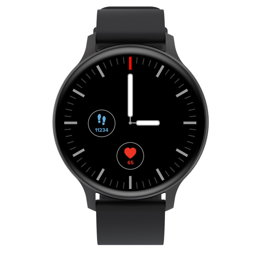 CANYON smart hodinky Badian SW-68 BLACK, 1,28" TFT displej, multi-sport, SpO2, IP68, BT 5.0, Android/iOS