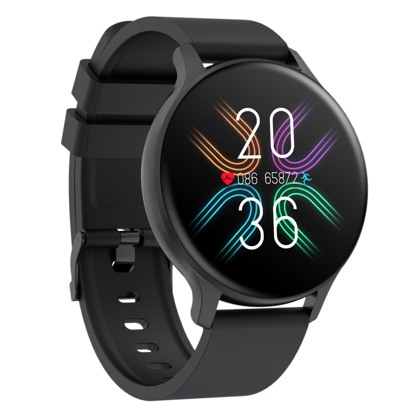 CANYON smart hodinky Badian SW-68 BLACK, 1,28" TFT displej, multi-sport, SpO2, IP68, BT 5.0, Android/iOS