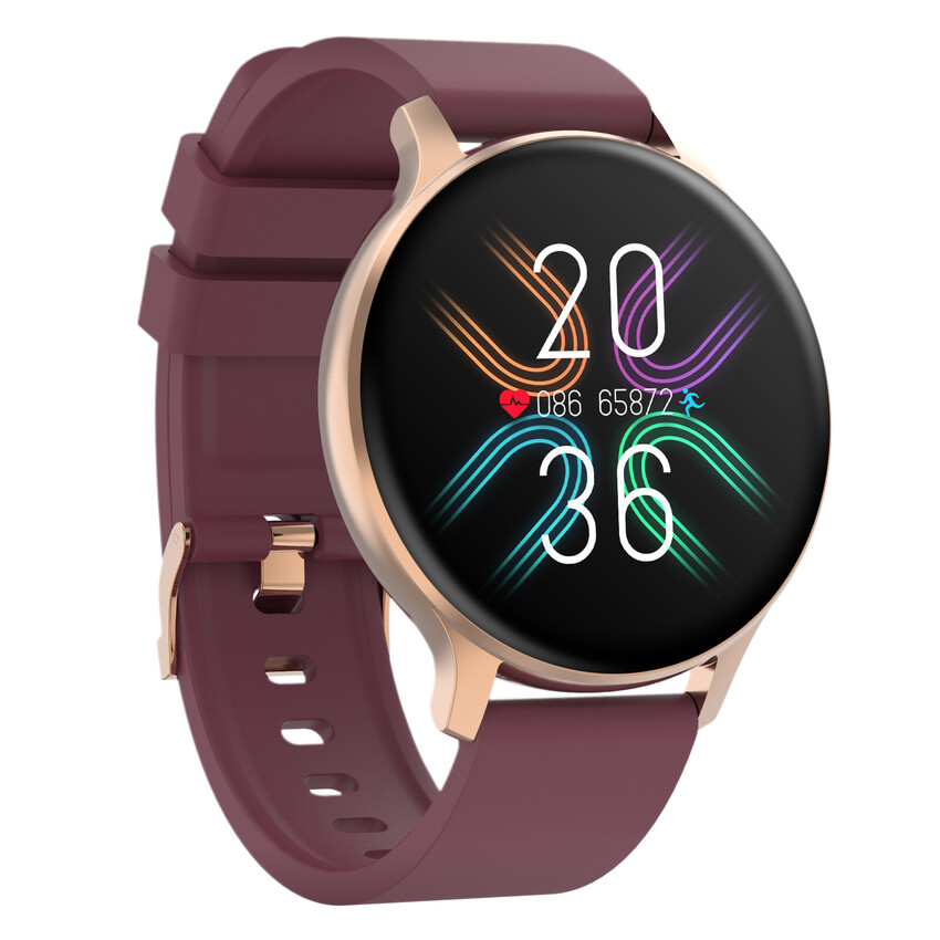 CANYON smart hodinky Badian SW-68 RUBY, 1,28" TFT displej, multi-sport, IP68, BT 5.0, Android/iOS