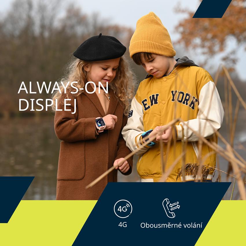 CANYON smart hodinky Cindy KW-41 BLUE, 1,69" GSM LTE, nanoSIM, 512MB, kamera