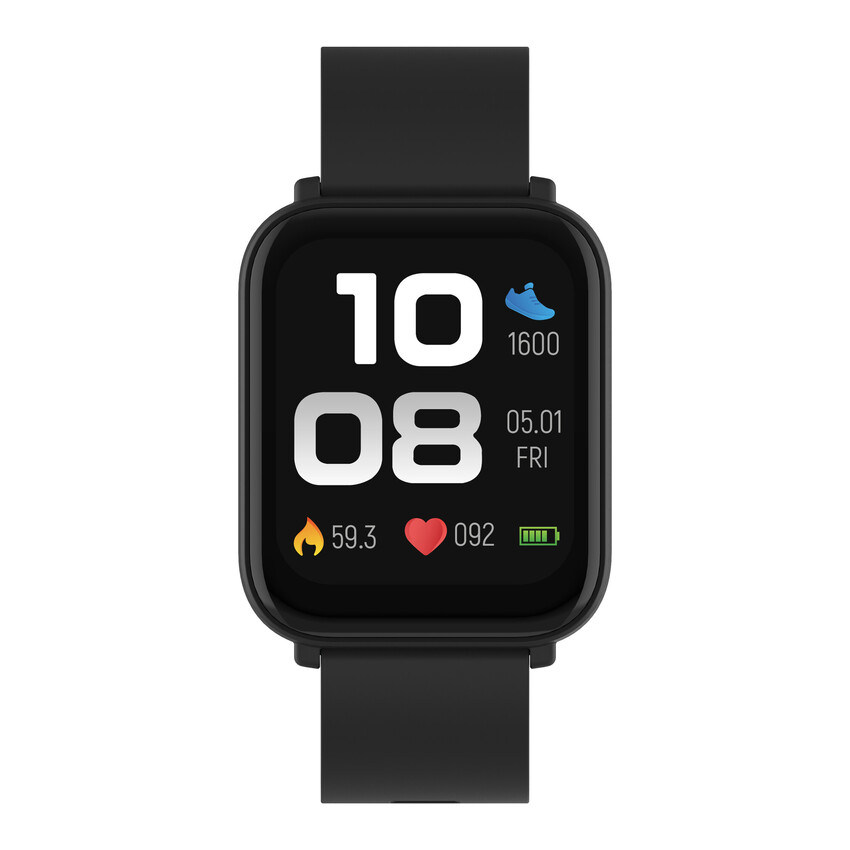 CANYON smart hodinky EASY SW-54, 1,7" IPS displej, 14 sport režimů, IP68, Android/iOS, black