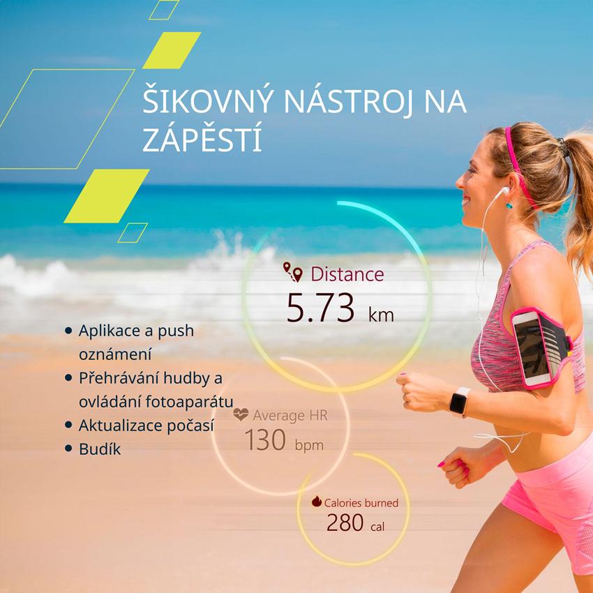 CANYON smart hodinky EASY SW-54, 1,7" IPS displej, 14 sport režimů, IP68, Android/iOS, black