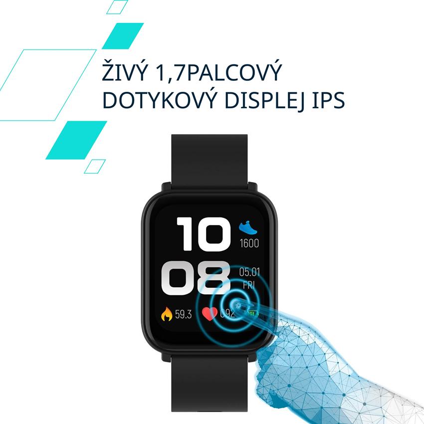 CANYON smart hodinky EASY SW-54, 1,7" IPS displej, 14 sport režimů, IP68, Android/iOS, white