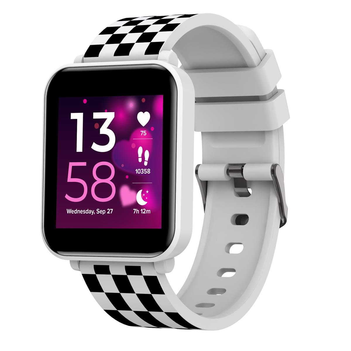 CANYON smart hodinky Joyce KW-43 WHITE, 1,54" IPS, 512MB paměť, IP67, 25 sport.režimů, 3 hry, MUSIC