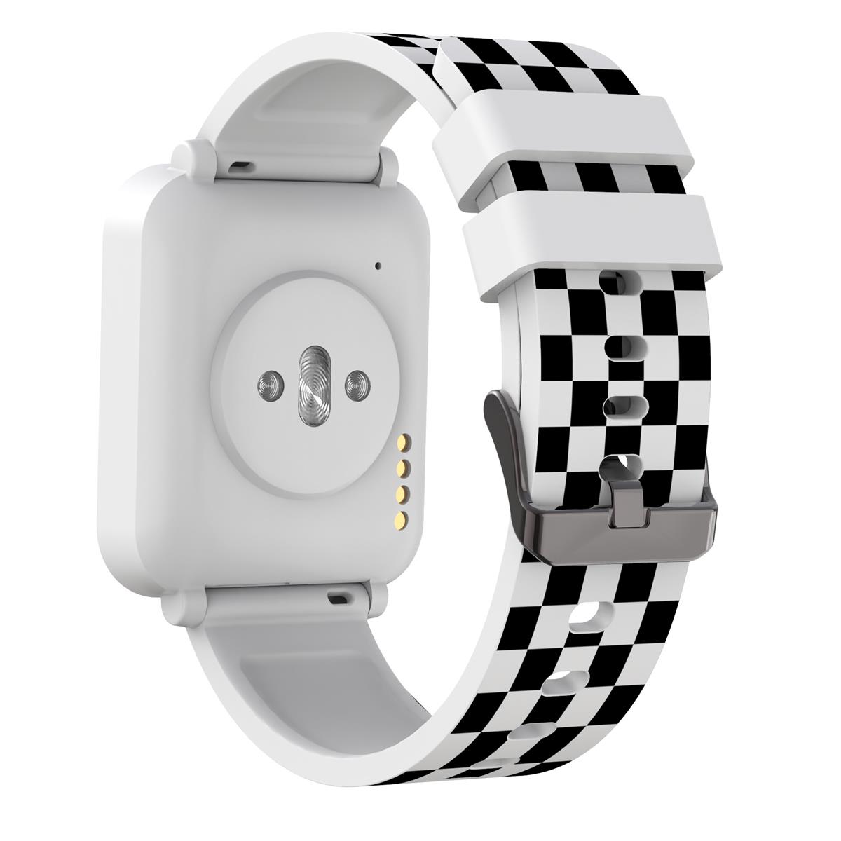 CANYON smart hodinky Joyce KW-43 WHITE, 1,54" IPS, 512MB paměť, IP67, 25 sport.režimů, 3 hry, MUSIC