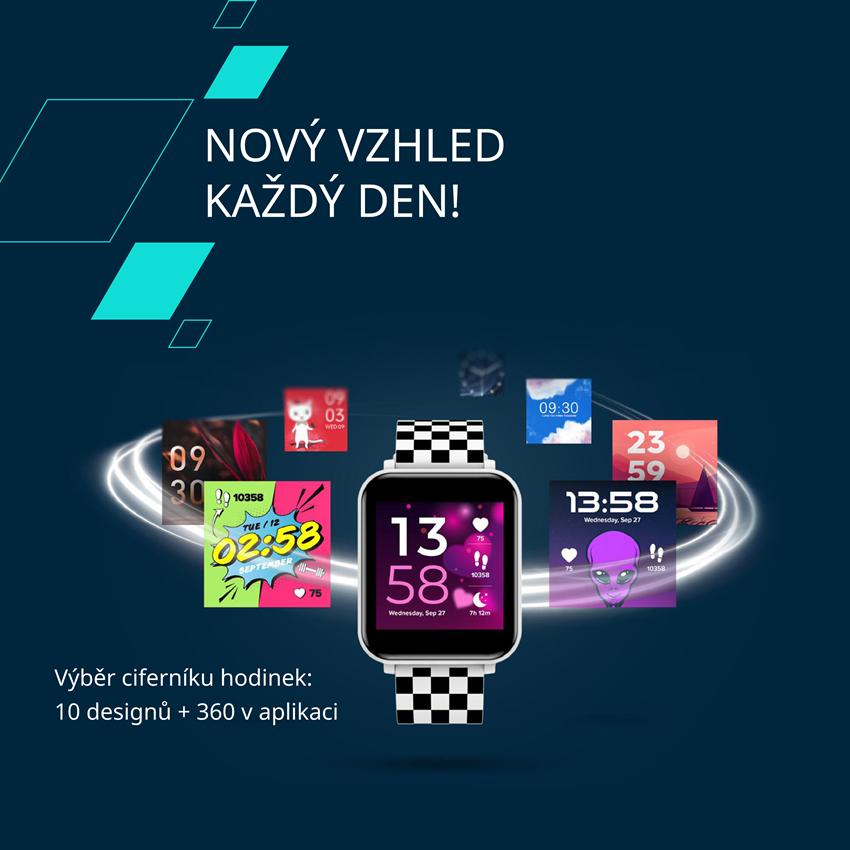 CANYON smart hodinky Joyce KW-43 WHITE, 1,54" IPS, 512MB paměť, IP67, 25 sport.režimů, 3 hry, MUSIC